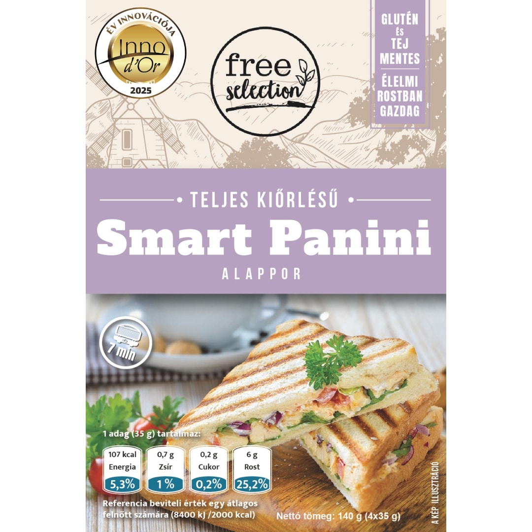 Teljes kiőrlésű Smart Panini alappor 4x35g